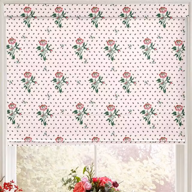 Cath Kidston Love Letter Made to Measure Blackout Roman Blind in Pink Floral Design