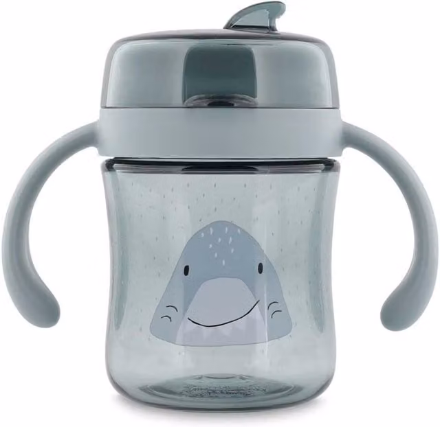 Trixie Mr. Shark 360 Cup with Lid and Handles in Blue