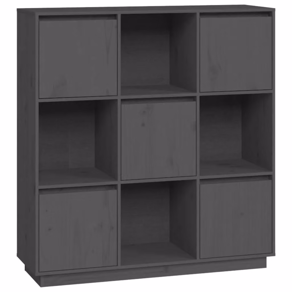 Berkfield Home Grey Solid Wood Pine Highboard W/D/H: 110.5 x 35 x 117 cm – 2