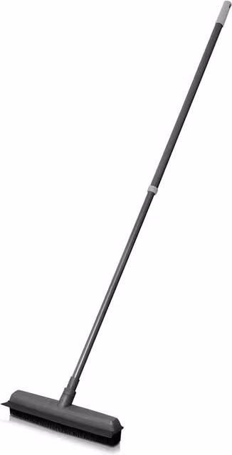 Addis Rubber Broom in Grey with Telescopic Handle and Wall Mountable Design – 1