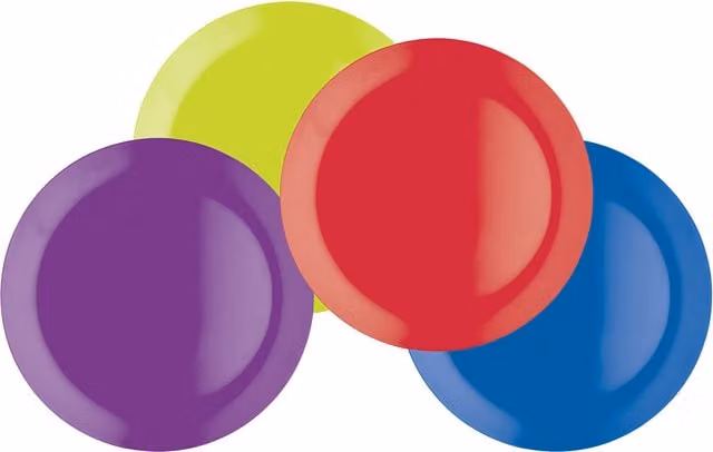Colourworks Set of 4 Red Melamine Salad Plates for Children