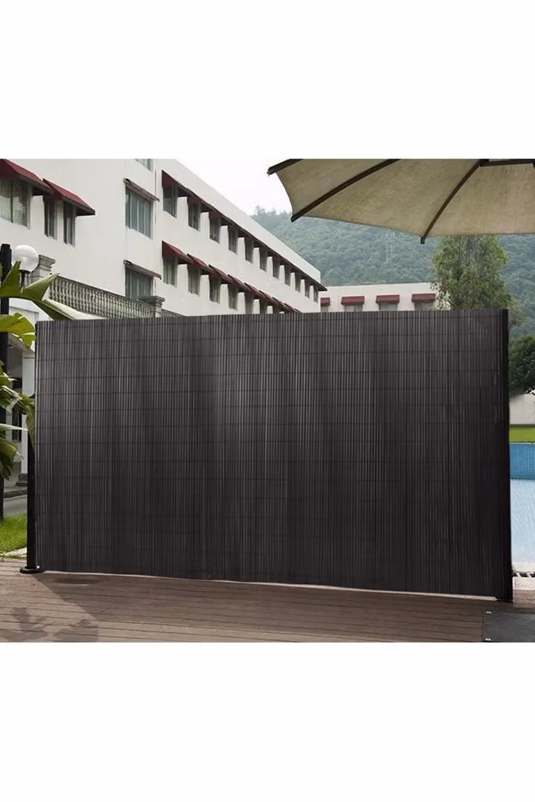 Living and Home 5 Piece Dark Grey PVC Garden Fence Privacy Screen Slat Strips