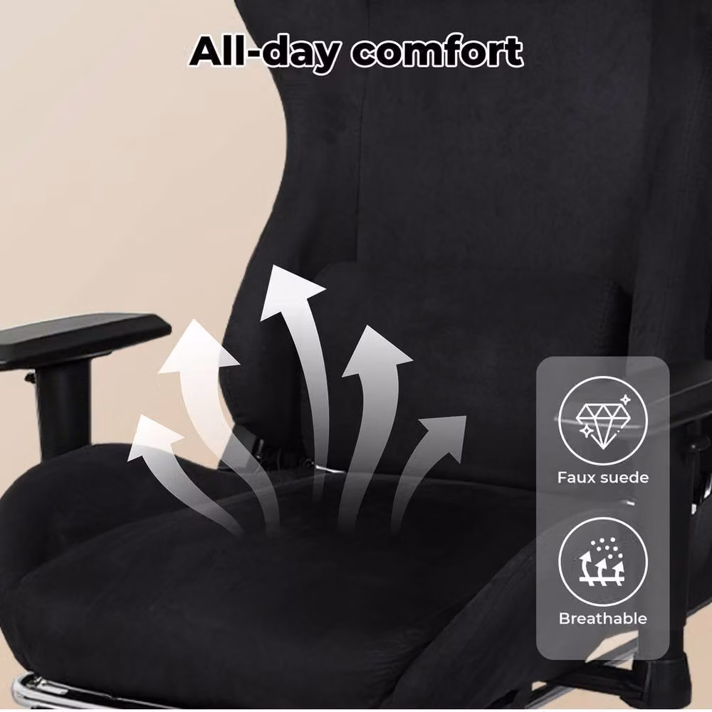VOGREX Black Ergonomic Executive Chair with Headrest and Height Adjustment – 3