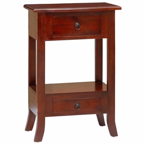 vidaXL Classic Mahogany Console Table, Brown Solid Wood, W/D/H: 50 x 29.5 x 76 cm