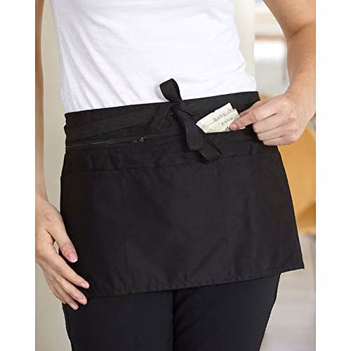 Dennys Full Zip Multi Pocket Workwear Apron in Black – 2