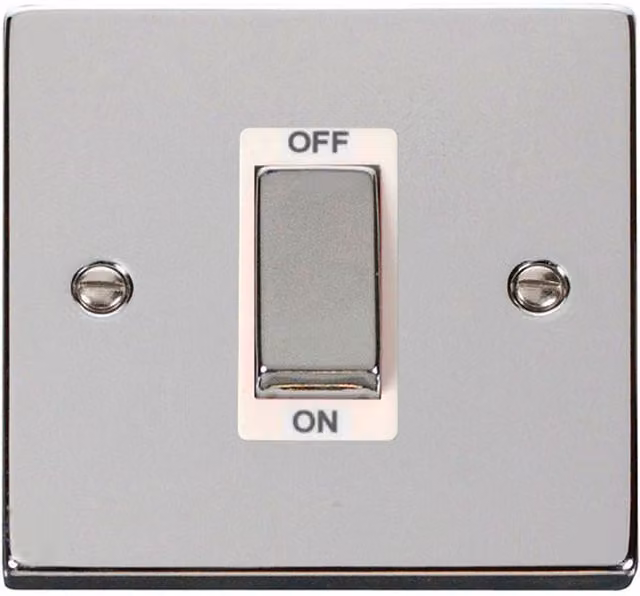 SE HOME White and Chrome Surface Mount Switch