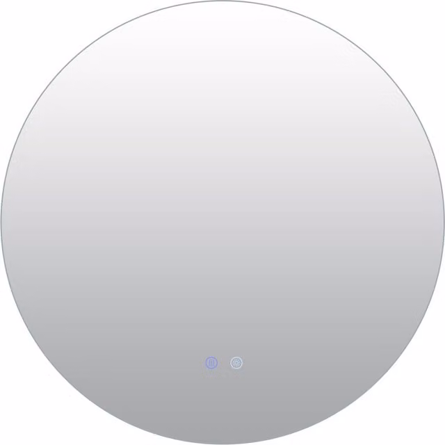 Costway Round LED Lighted Wall Mirror with Touch Switch in Silver
