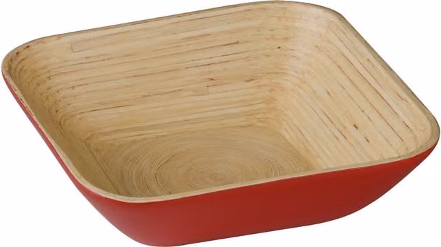 Orsina Kyoto Large Red Salad Bowl with Bamboo Details – 1