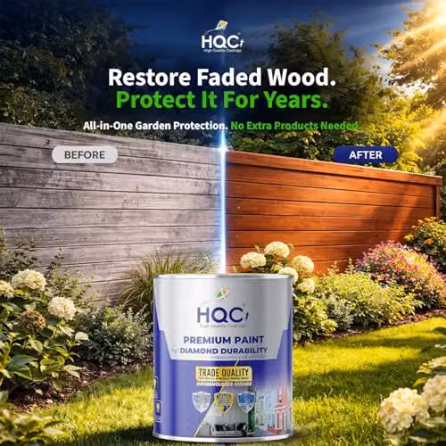 HQC Paints Quick-Drying Weatherproof Wood and Furniture Protection Paint in Blue, 1 l – 4