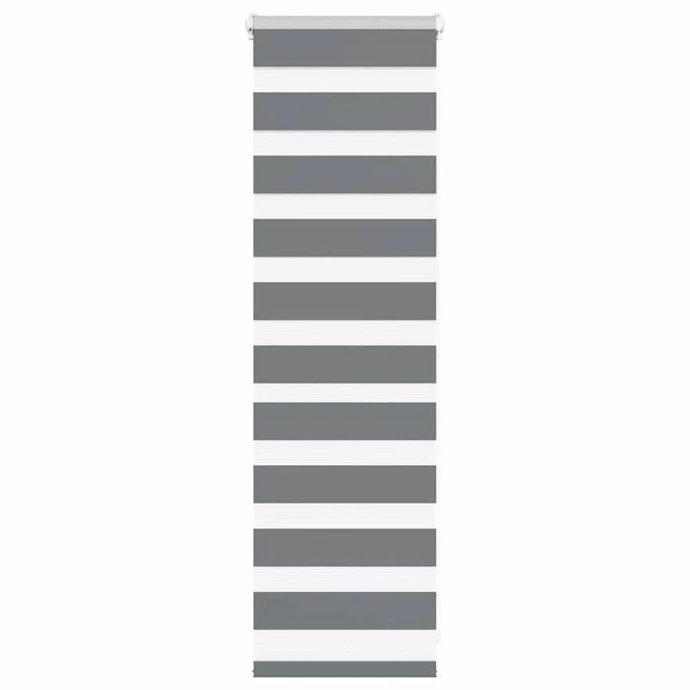 Berkfield Home Elegant Zebra Blind in Dark Grey, W: 50 cm, H: 100 cm, Polyester Fabric – 2