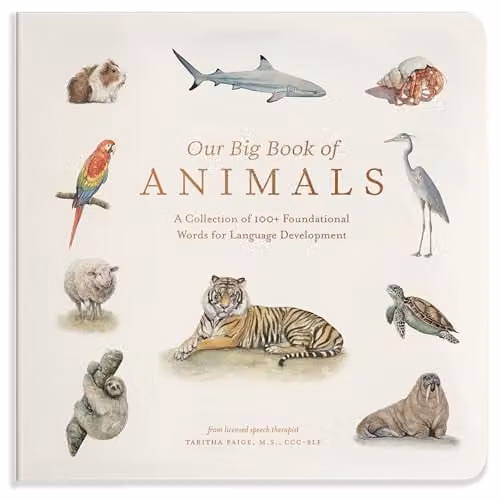 Our Big Book of Animals: First 100 Animal Words for Language Development by Blue Star Press, Multicolour