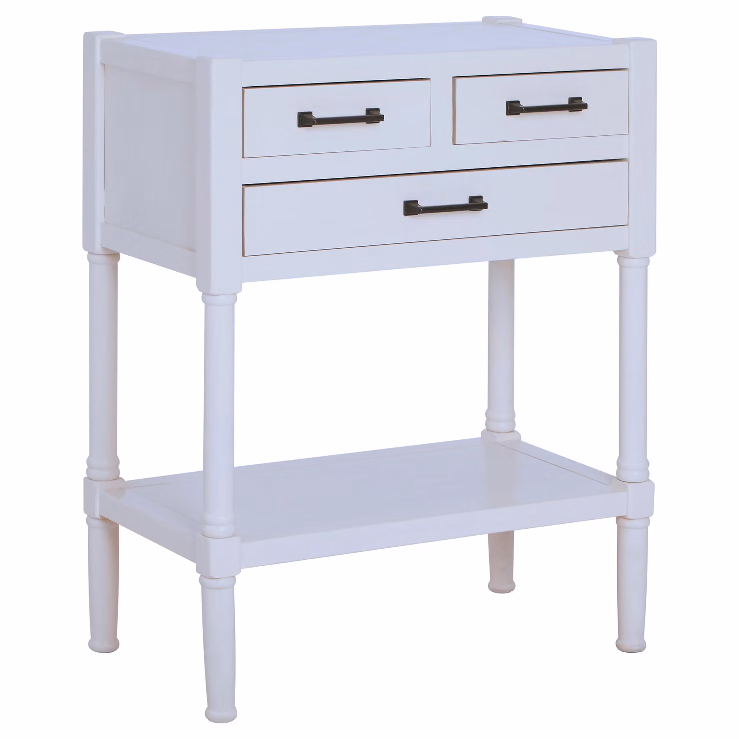 Orsina White Lacquered Pine Wood Console Table for Hallway, W/D/H: 75 x 33 x 60 cm – 2