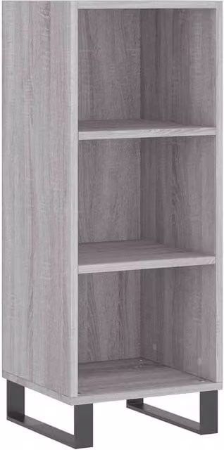 Berkfield Home Sonoma Sideboard in Grey, MDF, W/D/H: 34.5 x 32.5 x 90 cm