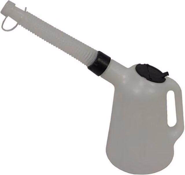 Lumatic White and Multicolour Plastic Oil Measuring Jug with Spout, 2 l – 1