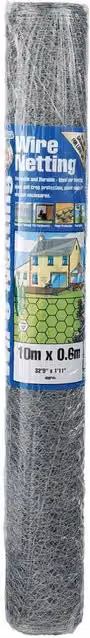 Gardman Galvanised Steel Wire Netting Mesh in Silver