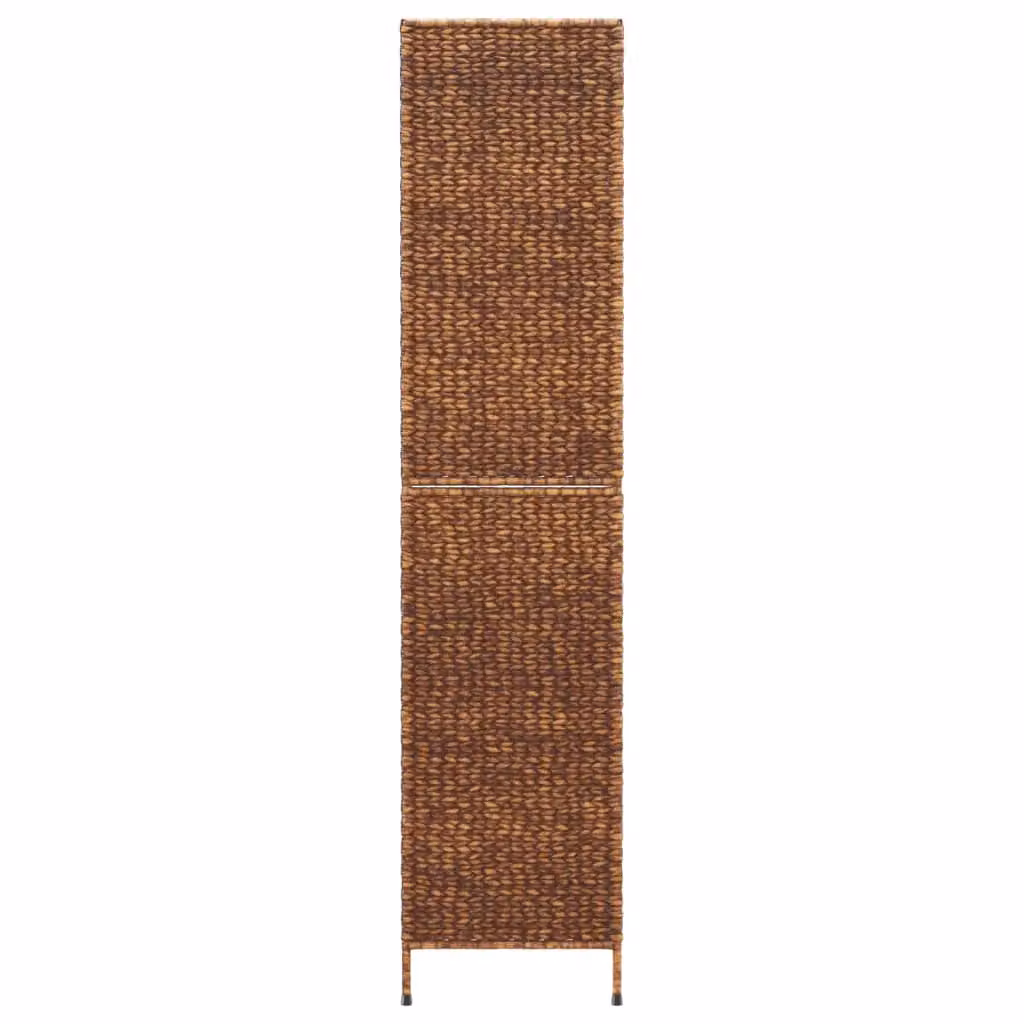 Berkfield Home 3-Panel Rustic Brown Water Hyacinth and Rattan Room Divider W: 122 cm, H: 180 cm – 3