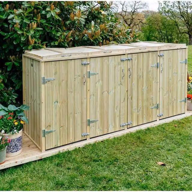 Buttercup Farm Shireburn 8 Box Store Low Cabinet in Brown Wood, W/D/H: 121.0 x 80.4 x 120.0 cm – 1