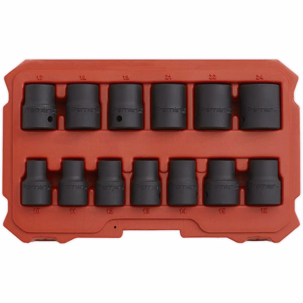 Loops 13 Piece Premium Lock-On Impact Socket Set, 1/2 inch Sq Drive, Chrome Molybdenum, Multicolour – 3