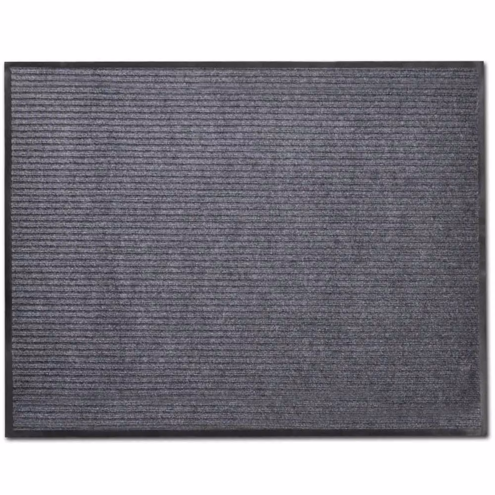 Berkfield Home Non-Slip PVC Door Mats, 2 Pack, Grey, W: 90 cm, D: 60 cm – 3