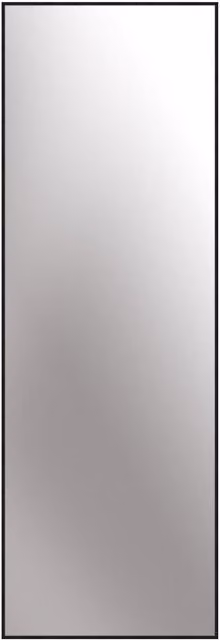 Nielsen Design Alpha Aluminium Rectangular Wall Mirror in Jet Black, W: 50 cm, H: 150 cm – 1