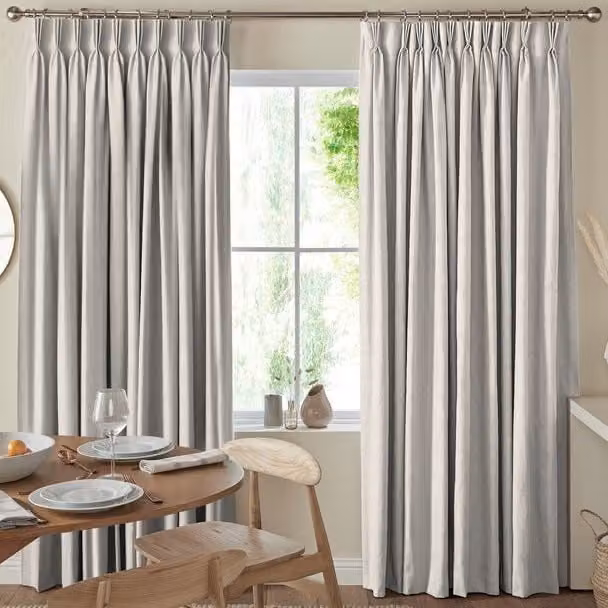 Terrys Florence Made to Measure Velvet Curtain Panel in Sesame Beige Grey