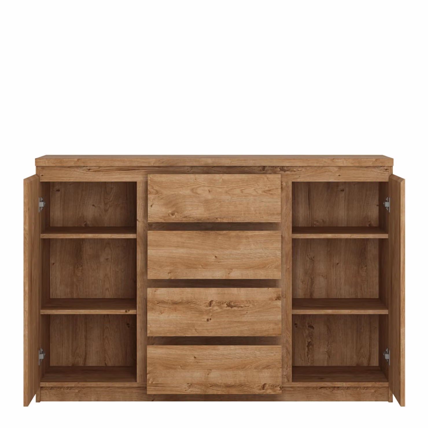 Furniture To Go Fribo Modern 2 Door 4 Drawer Sideboard in Brown and White – 2