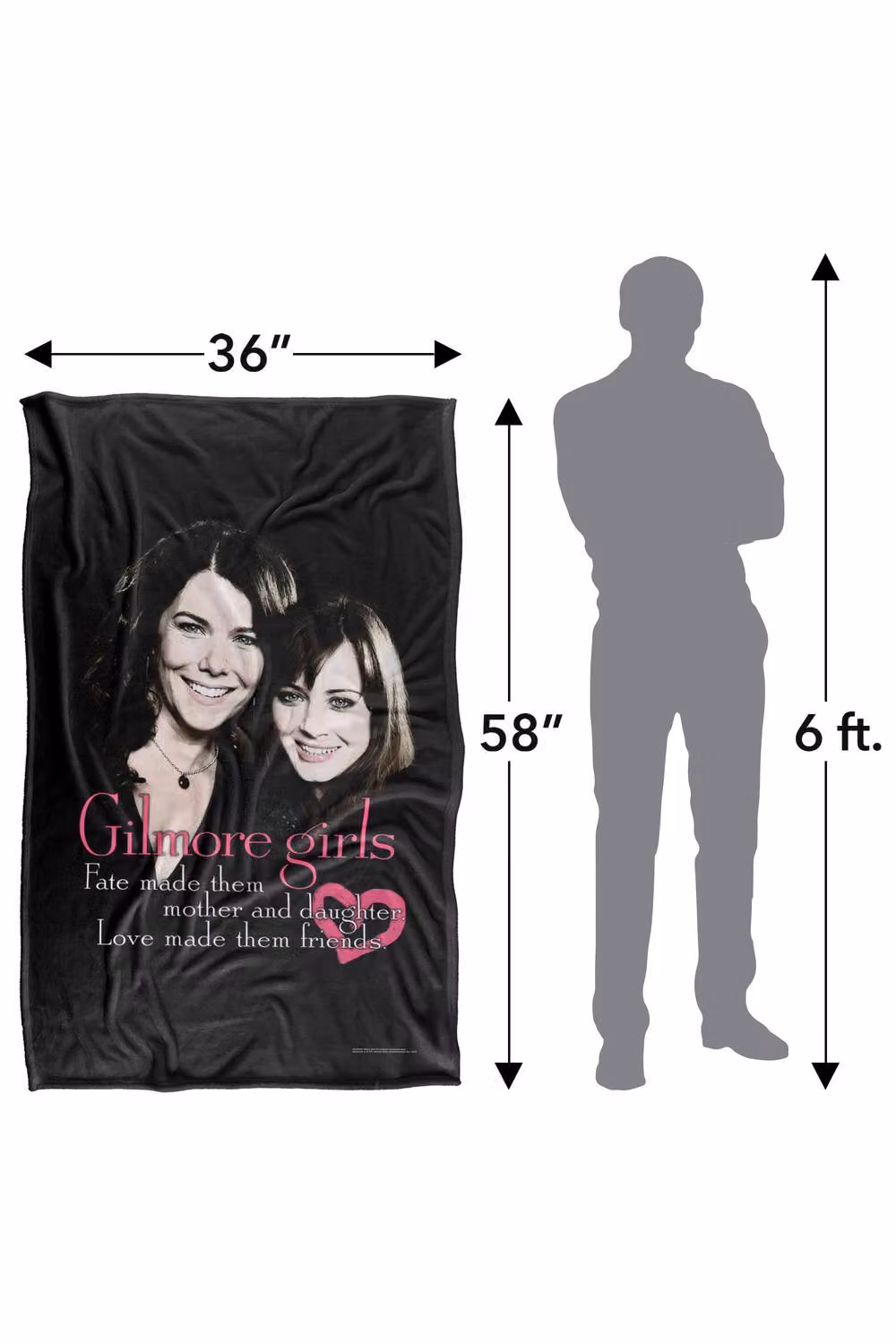 Warner Bros. Gilmore Girls Silky Touch Super Soft Fleece Throw Blanket, Multicolour, W: 91 cm, D: 147 cm – 8