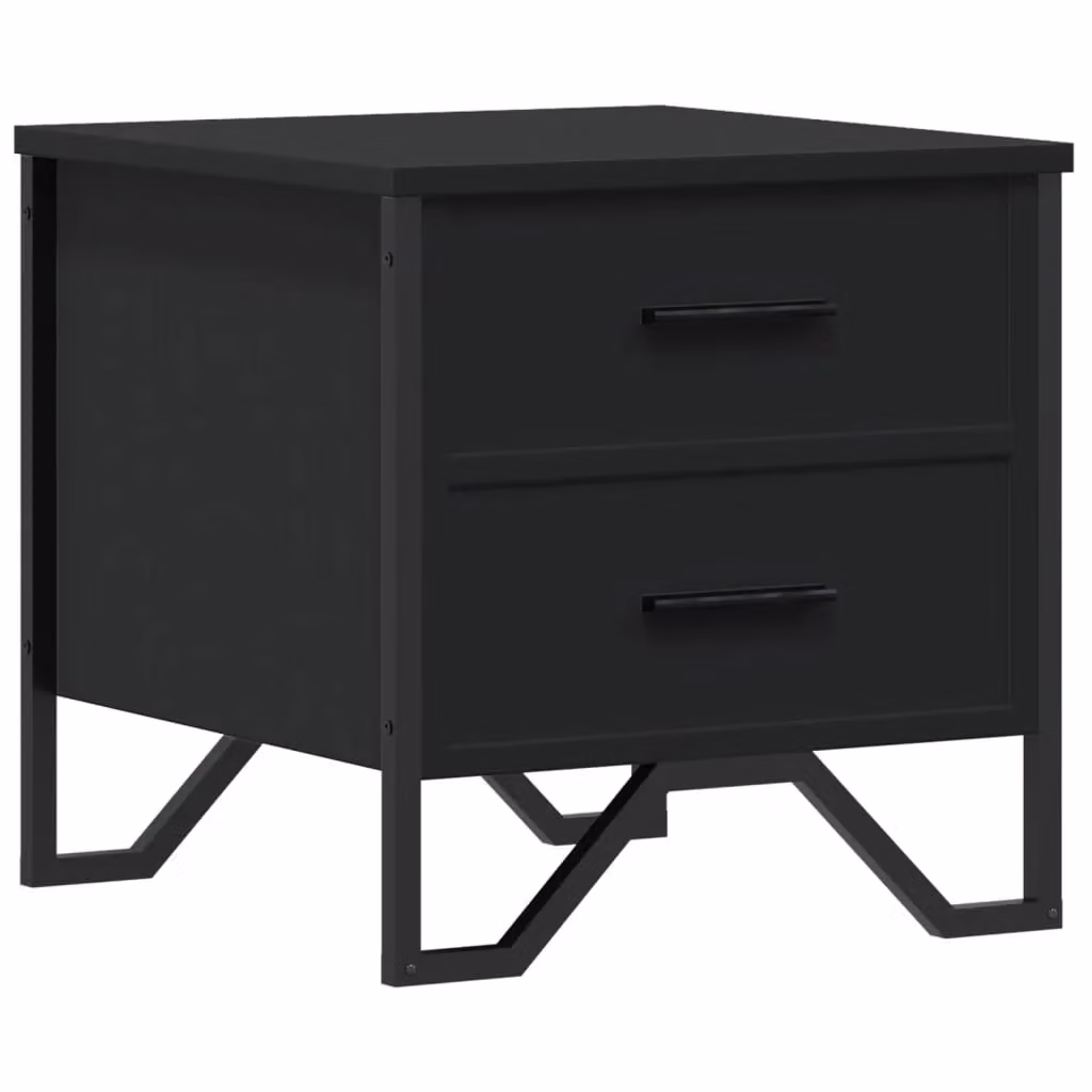 Berkfield Home Black Modern Bedside Cabinet W/D/H: 40 x 41 x 40 cm – 2