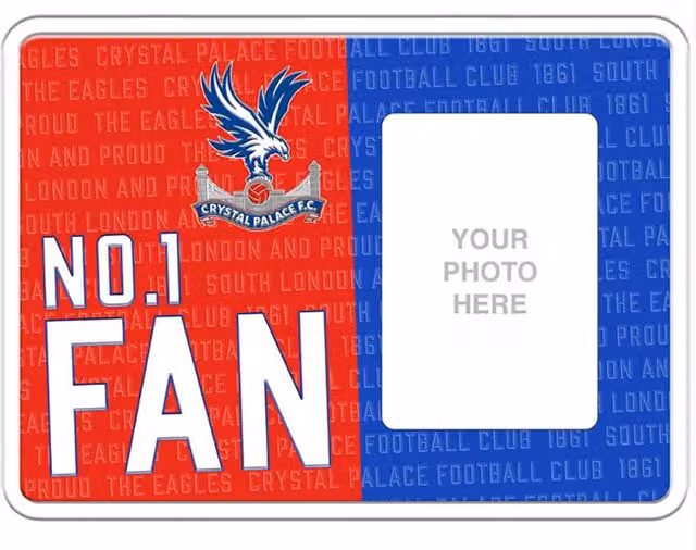 Crystal Palace FC No1 Fan Rectangular Metal Photo Frame Sign in Red – 1