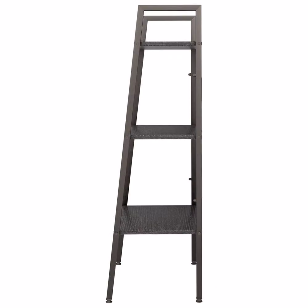 Berkfield Home 3-Tier Standing Metal Shelf, Black, W/D/H: 56 x 35 x 108 cm – 3