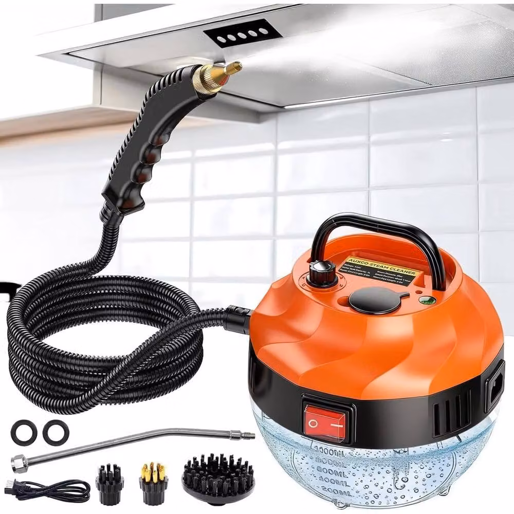 NESTLUNE Handheld High Pressure Multipurpose Steam Cleaner, Orange, W/D/H: 100 x 15 x 15 cm – 3