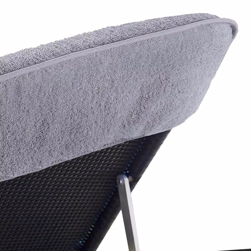Berkfield Home 2-Piece Grey Quick-Drying Fluffy Beach Towel Set, W: 60 cm, D: 135 cm, 400 GSM – 2