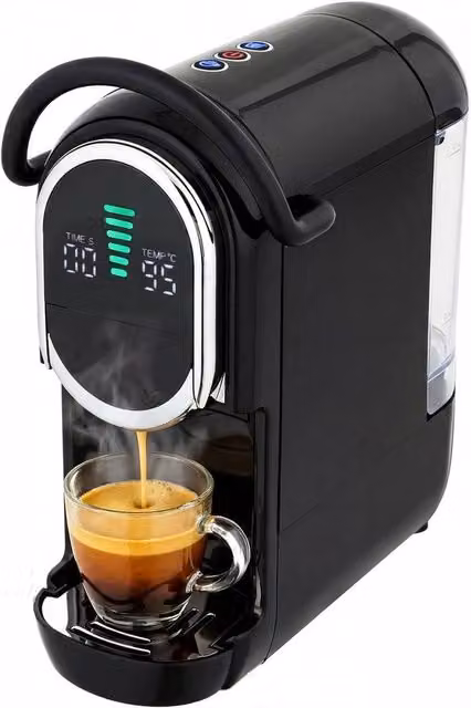 KORVIXA Pod Coffee Machine, Black – 1
