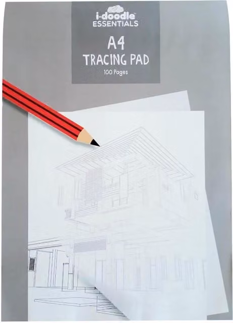 idoodle Essentials Transparent Tracing Paper Pad, A4