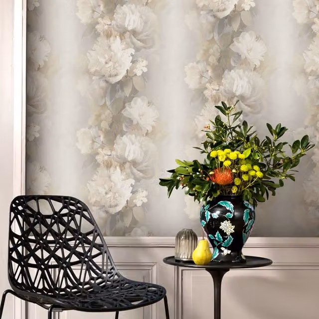 Erismann Botanical Floral Vinyl Wallpaper in Beige
