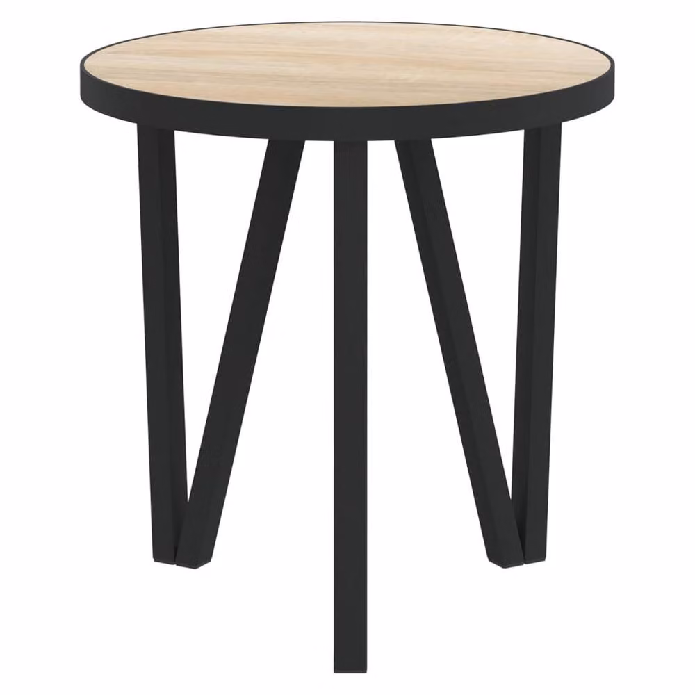 Berkfield Home Sonoma Oak Tea Table in Light Tan, Diameter: 35 cm – 3