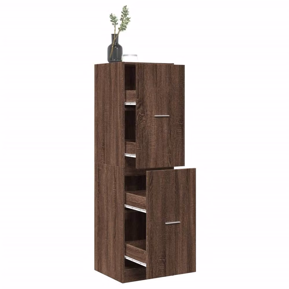 Berkfield Home Apothecary Cabinet in Brown Oak, W: 40 cm, D: 41 cm, H: 144.5 cm – 2