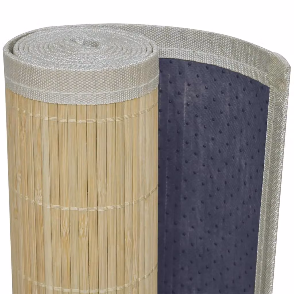 Berkfield Home Rectangular Natural Bamboo Rug in Beige, W: 80 cm, L: 300 cm – 2