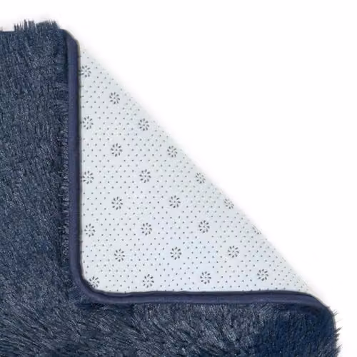 OHS Soft Fluffy Modern Runner Rug, Navy Blue, W/D/H: 60 x 150 x 1 cm – 5