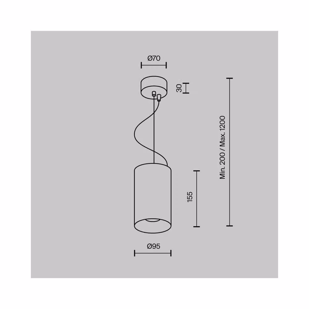 Netlighting Efir Slim LED Pendant Ceiling Light, Black, 3000K, 2180lm – 2