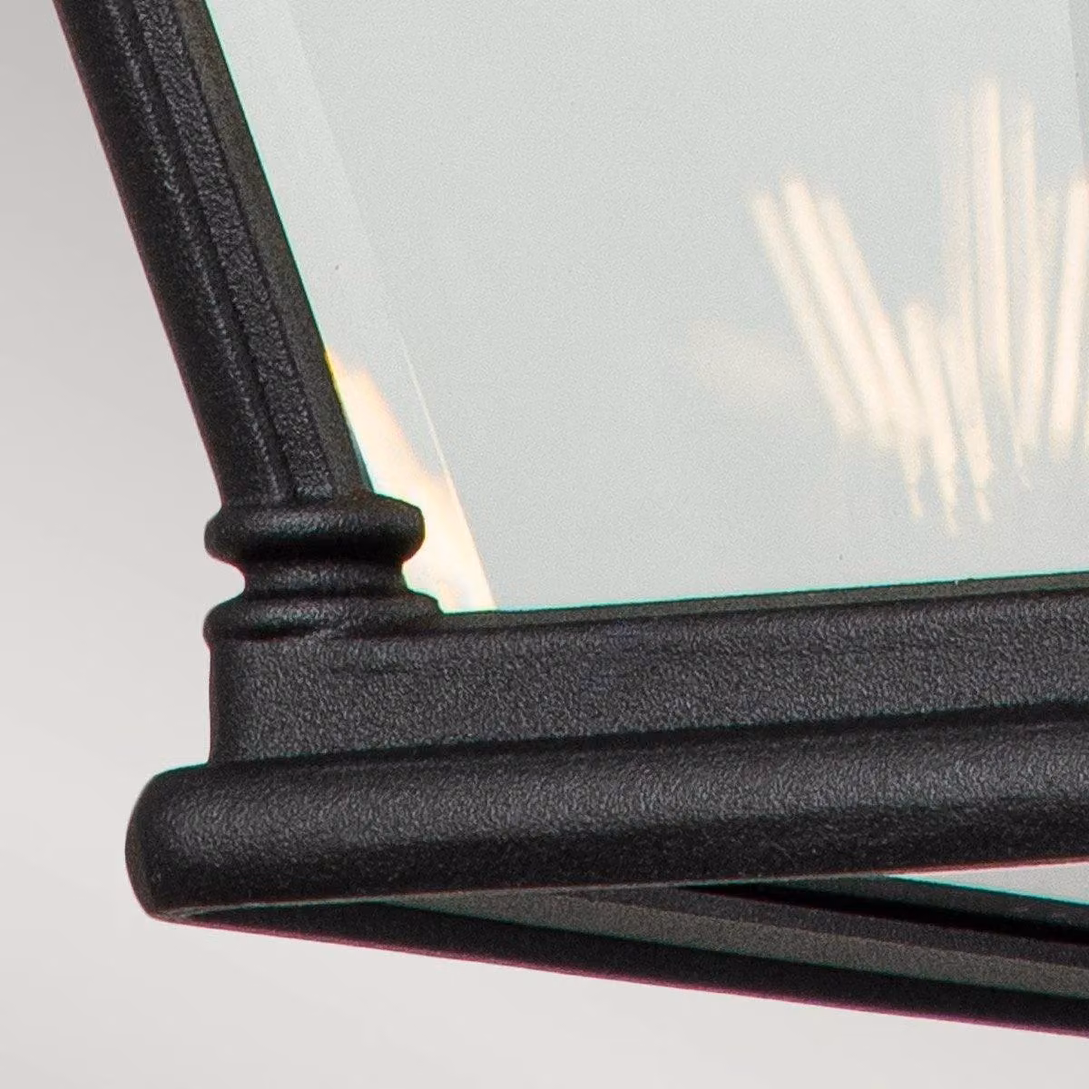 Netlighting Bayview Black Outdoor Wall Lantern with Transparent Glass IP44 – 4
