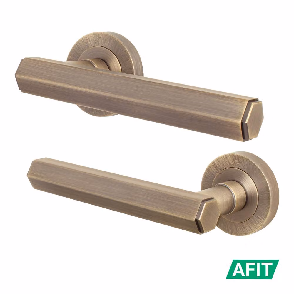 AFIT Antique Brass Internal Lever On Rose Door Handle in Bronze – 2