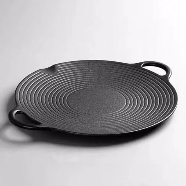 NESTLUNE Non-Stick Cast Iron Griddle Pan Skillet in Grey – 1