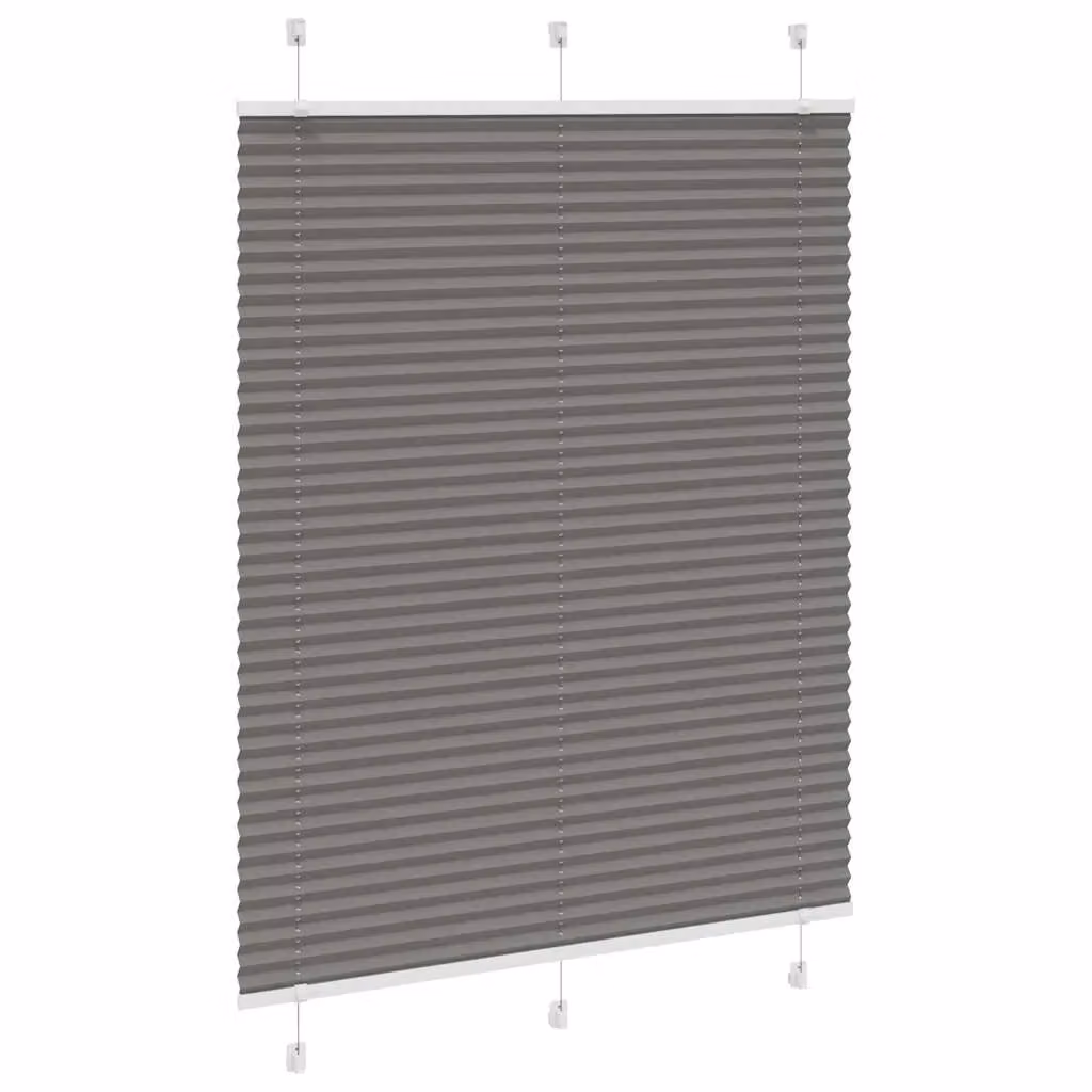 Berkfield Home Single Pleat Fabric Blind in Anthracite and Black, W: 110 cm, H: 150 cm – 3