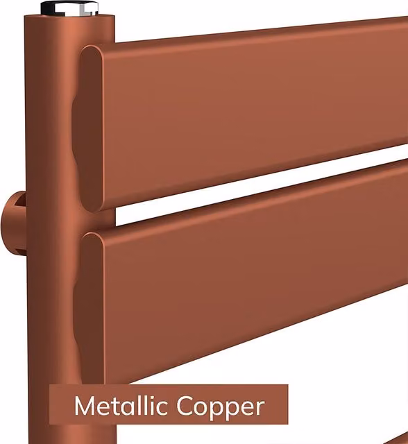 Lux Heat Flat Coloured Towel Radiator in Bronze, H 80 cm x W 50 cm