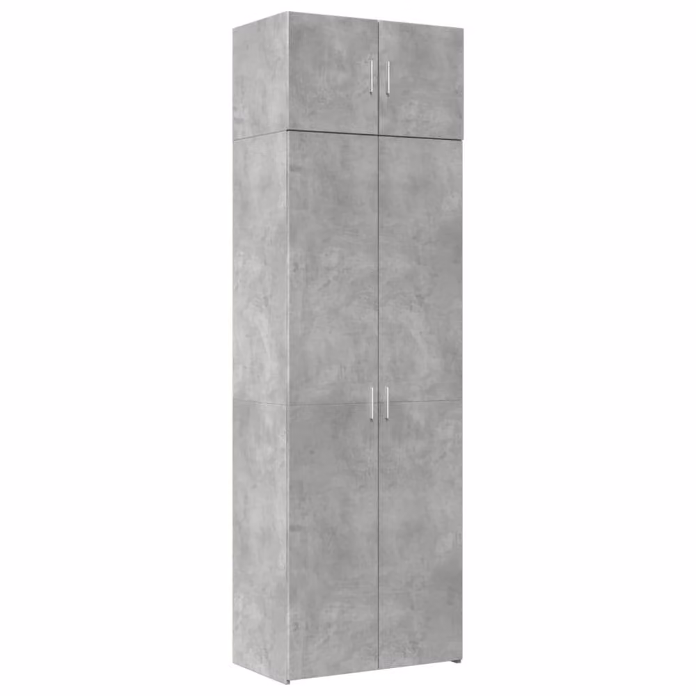 Berkfield Home Freestanding Storage Cabinet in Concrete Grey, W: 70 cm, D: 42.5 cm, H: 225 cm