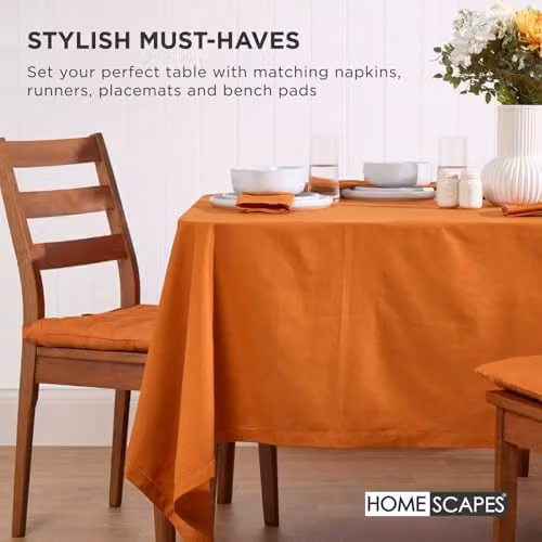 Homescapes Cotton Seat Pad in Orange, W/D/H: 40 x 40 x 6.5 cm – 5
