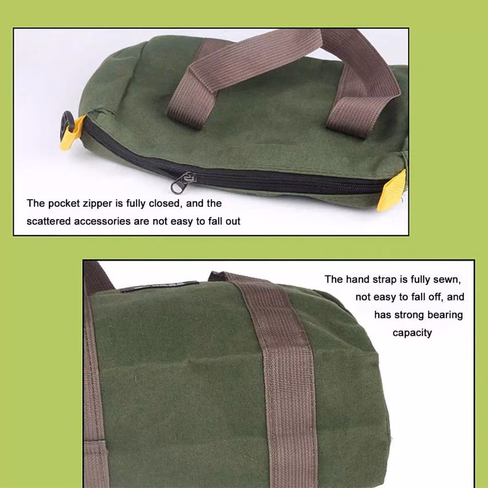 EONLION Heavy Duty Canvas Tool Storage Bag in Green – 3