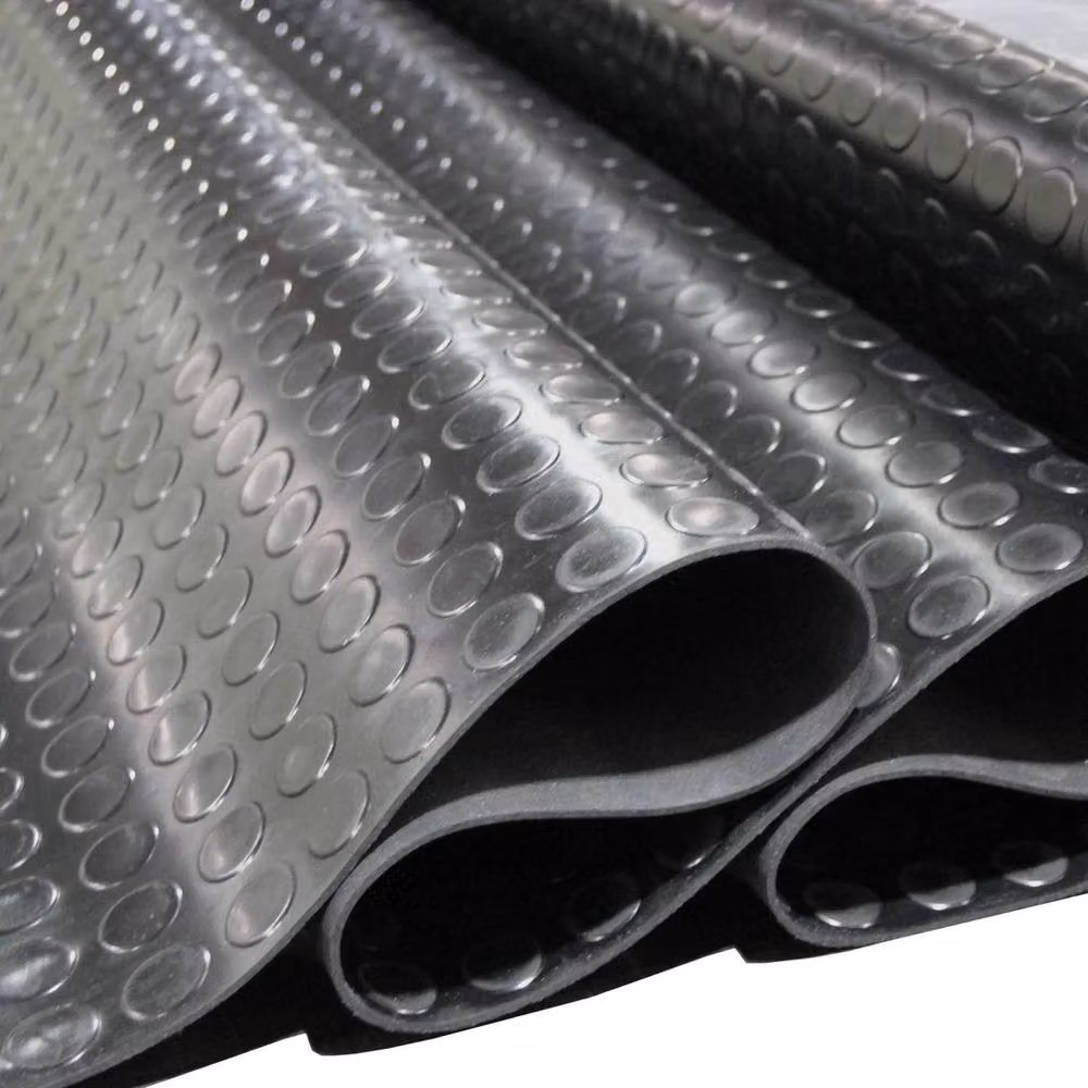 EONLION Black Anti-Slip Rubber Garage Flooring Sheeting Matting Roll – 3
