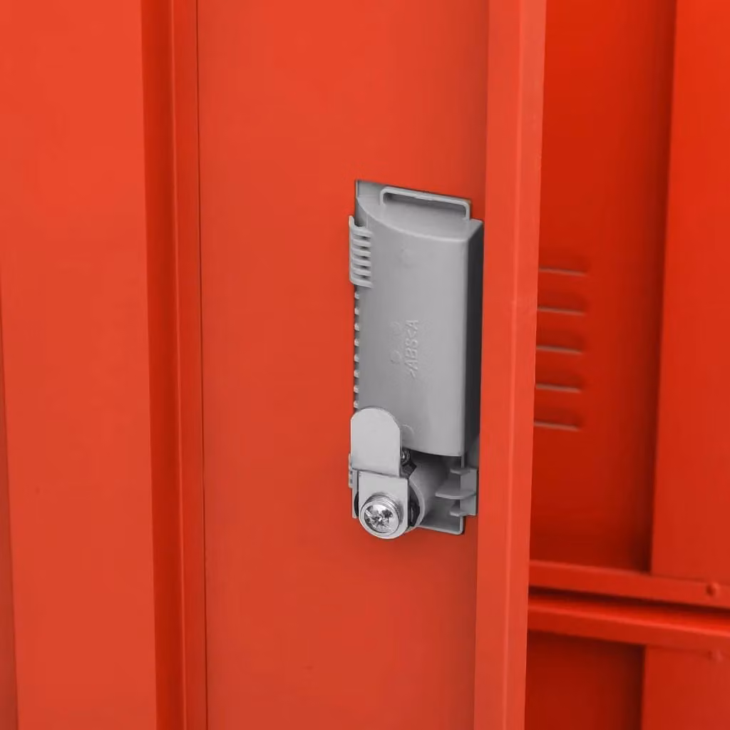 Berkfield Home Metal Locker Cabinet in Light Grey and Red, W/D/H: 90 x 45 x 92.5 cm – 2